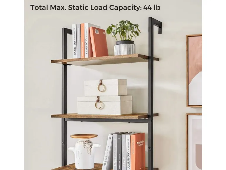 Vasagle Standregal Industrie-Design 60 cm x 30 cm x 204,8 cm Braun-Schwarz