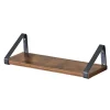 Vasagle Wandregal 40 cm x 12 cm x 11 cm Braun-Schwarz