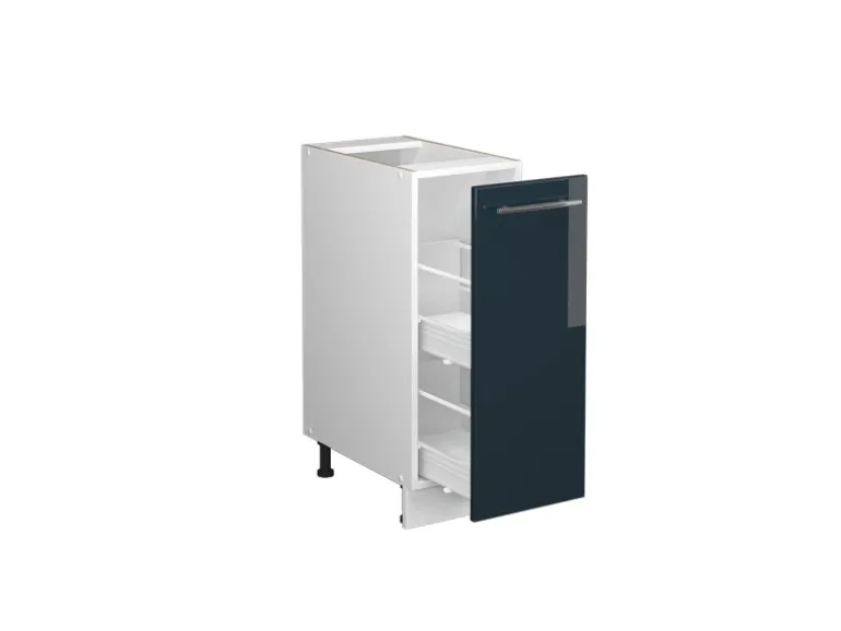 Vicco Apothekerschrank Fame-Line Dunkelblau Hochglanz/Weiß 30 cm ohne Arbeitsplatte