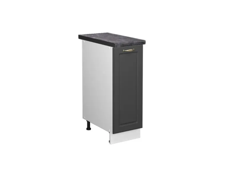 Vicco Apothekerschrank Fame-Line Anthrazit-Gold/Weiß 30 cm AP Anthrazit