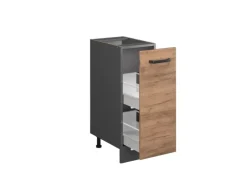 Vicco Apothekerschrank R-Line Goldkraft Eiche/Anthrazit 30 cm ohne Arbeitsplatte