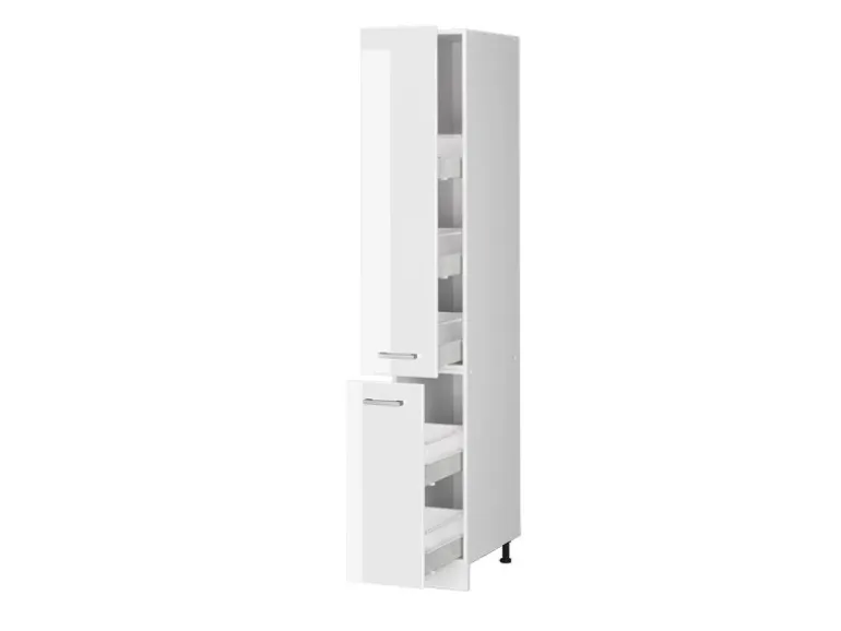 Vicco Apothekerschrank R-Line Medizinschrank für die Küche Weiß Hochglanz/Weiß 30 cm