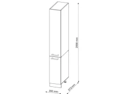 Vicco Apothekerschrank R-Line Medizinschrank für die Küche Weiß Hochglanz/Goldkraft Eiche 30 cm