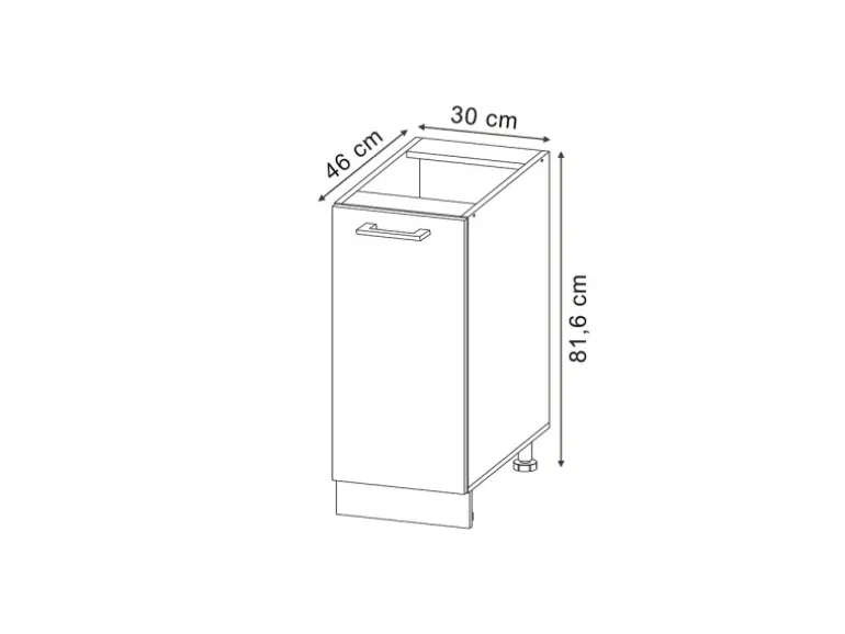 Vicco Apothekerschrank R-Line Artisan-Eiche/Weiß 30 cm ohne Arbeitsplatte
