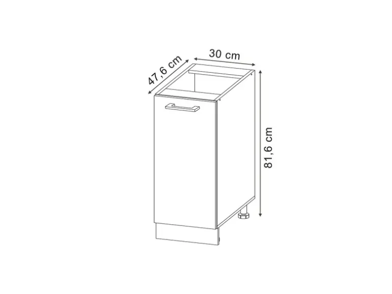 Vicco Apothekerschrank R-Line Artisan-Eiche/Anthrazit 30 cm ohne Arbeitsplatte