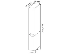 Vicco Apothekerschrank R-Line Medizinschrank für die Küche Blau-Grau/Weiß 30 cm
