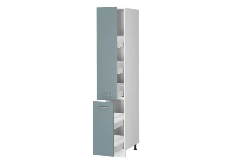 Vicco Apothekerschrank R-Line Medizinschrank für die Küche Blau-Grau/Weiß 30 cm