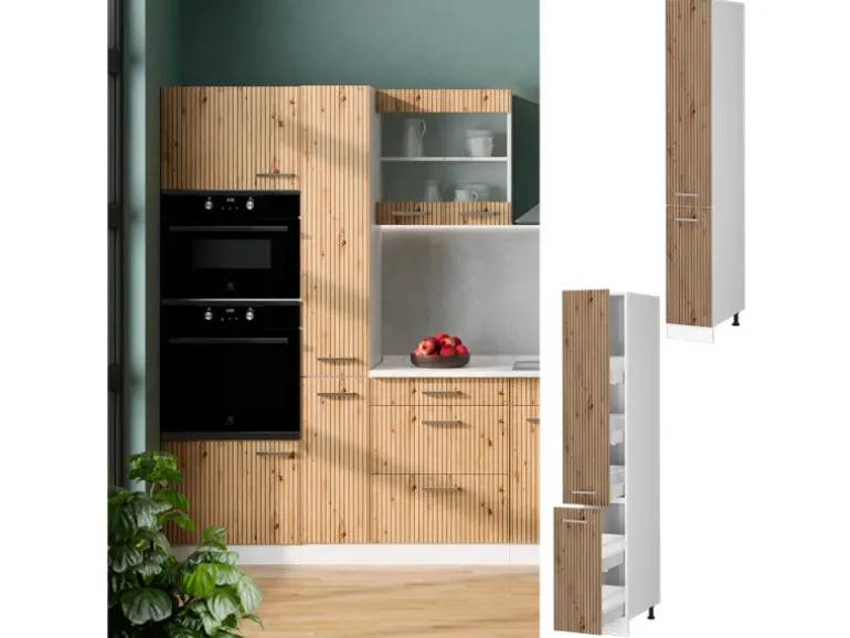 Vicco Apothekerschrank R-Line Medizinschrank für die Küche Artisan-Eiche/Weiß 30 cm