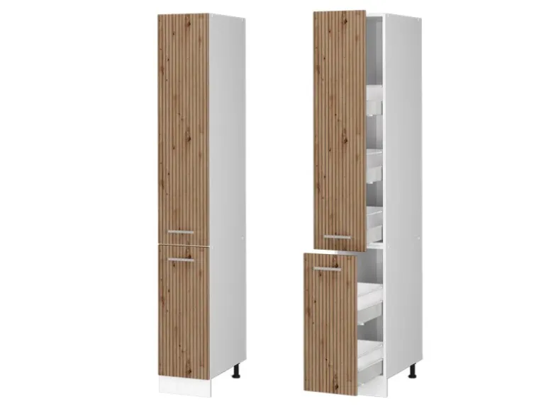 Vicco Apothekerschrank R-Line Medizinschrank für die Küche Artisan-Eiche/Weiß 30 cm