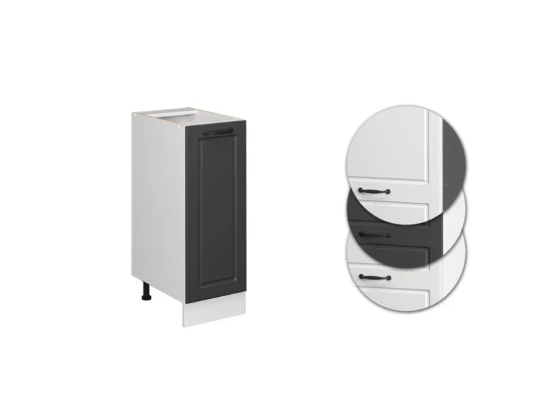 Vicco Apothekerschrank R-Line Anthrazit Landhaus/Weiß 30 cm ohne Arbeitsplatte