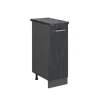 Vicco Apothekerschrank R-Line Medizinschrank für die Küche Schwarz Beton 30 cm AP Anthrazit mit Anthrazit Korpus
