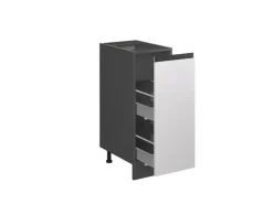 Vicco Apothekerschrank R-Line Weiß/Anthrazit 30 cm J-Shape ohne Arbeitsplatte
