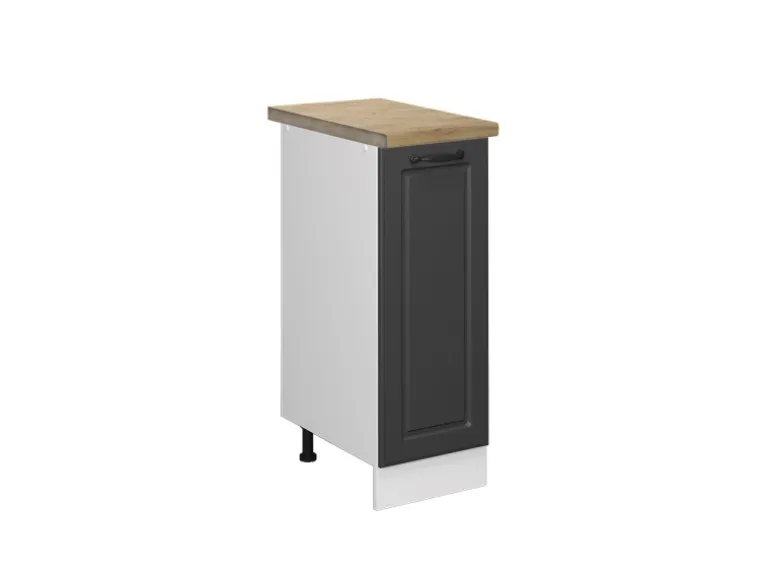 Vicco Apothekerschrank R-Line Anthrazit Landhaus/Weiß 30 cm AP Eiche