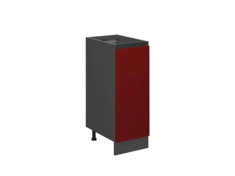Vicco Apothekerschrank R-Line Rot/Anthrazit 30 cm J-Shape ohne Arbeitsplatte