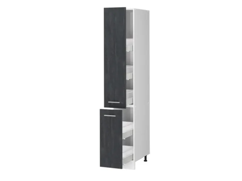 Vicco Apothekerschrank R-Line Medizinschrank für die Küche Schwarz Beton/Weiß 30 cm