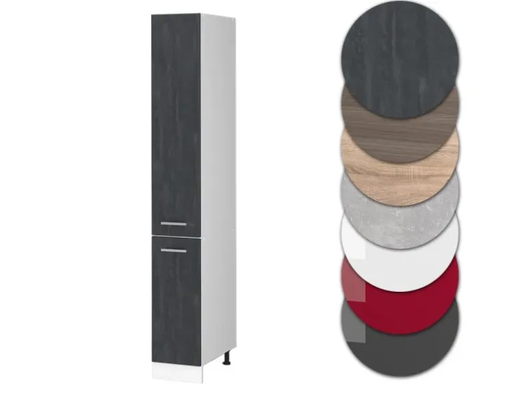 Vicco Apothekerschrank R-Line Medizinschrank für die Küche Schwarz Beton/Weiß 30 cm
