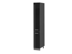 Vicco Apothekerschrank R-Line Medizinschrank für die Küche Schwarz Hochglanz/Anthrazit 30 cm