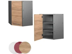 Vicco Eckhängeschrank Fame-Line Küchen-Eckschrank Goldkraft Eiche/Anthrazit 57 cm