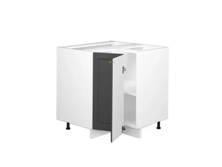 Vicco Eckunterschrank Fame-Line Anthrazit-Gold/Weiß 81 cm ohne Arbeitsplatte