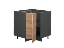 Vicco Eckunterschrank Fame-Line Goldkraft Eiche/Anthrazit 81 cm AP Eiche