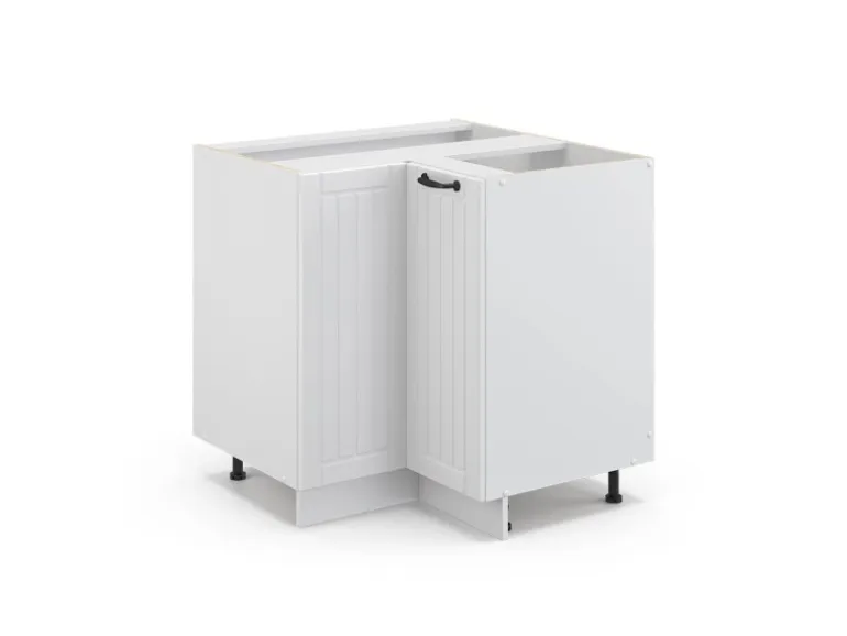Vicco Eckunterschrank Fame-Line Weiß Landhaus/Weiß 81 cm ohne Arbeitsplatte
