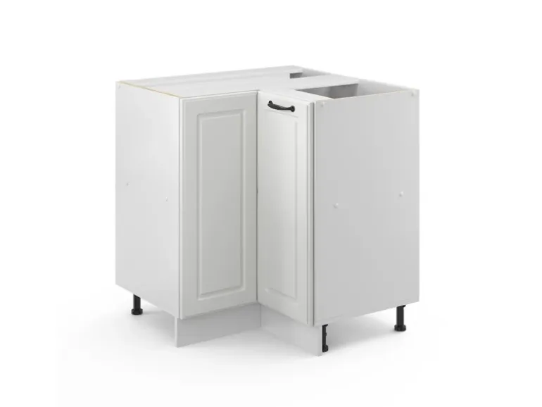 Vicco Eckunterschrank R-Line Weiß Landhaus/Weiß 76 cm ohne Arbeitsplatte
