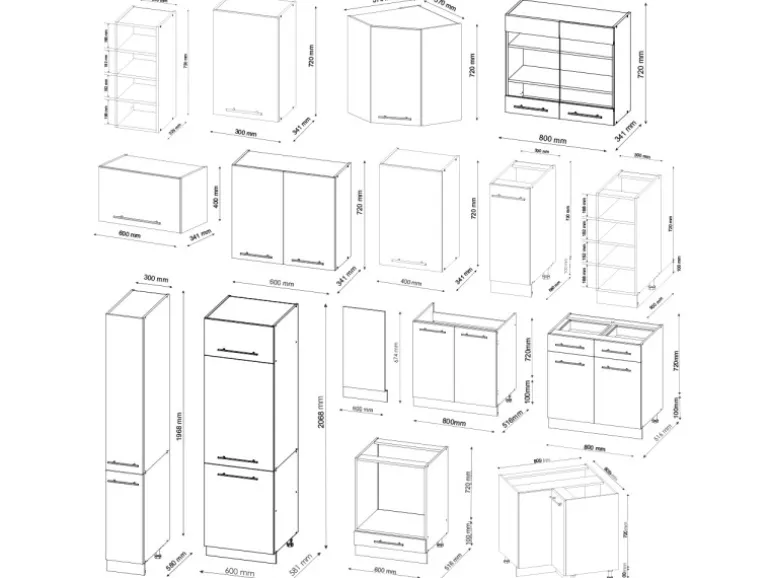 Vicco Fame-Line Eckküche Weiß Hochglanz/Anthrazit 347 x 257 cm AP Marmor ohne E-Geräte