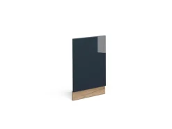 Vicco Frontblende Fame-Line Dunkelblau Hochglanz 45 cm ohne Arbeitsplatte mit Goldkraft Eiche Korpus