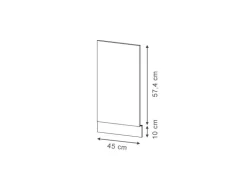 Vicco Frontblende Fame-Line GrauBeige 45 cm ohne Arbeitsplatte