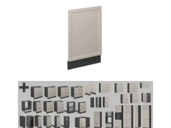 Vicco Frontblende Fame-Line GrauBeige 45 cm ohne Arbeitsplatte