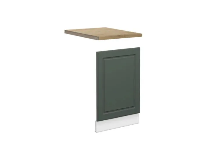 Vicco Frontblende Fame-Line Geschirrspüler Fronttür Grün-Gold Landhaus/Weiß 45 cm AP Eiche