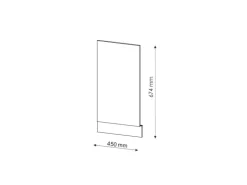Vicco Frontblende Fame-Line Geschirrspüler Fronttür Grün-Gold Landhaus/Weiß 45 cm AP Eiche