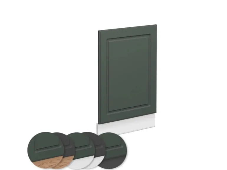 Vicco Frontblende Fame-Line Geschirrspüler Fronttür Grün-Gold Landhaus/Weiß 45 cm AP Eiche