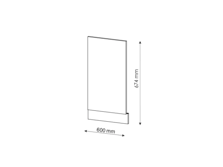 Vicco Frontblende Fame-Line Anthrazit-Gold/Weiß 60 cm ohne Arbeitsplatte