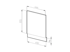 Vicco Frontblende R-Line Anthrazit Landhaus/Weiß 45 cm ohne Arbeitsplatte