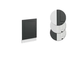 Vicco Frontblende R-Line Anthrazit Landhaus/Weiß 45 cm ohne Arbeitsplatte