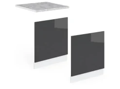 Vicco Frontblende R-Line Anthrazit Hochglanz/Weiß 60 cm ohne Arbeitsplatte