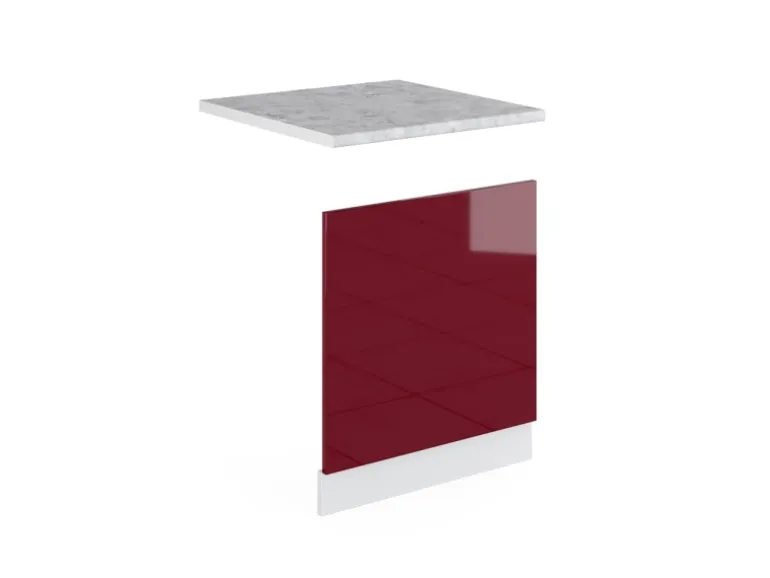 Vicco Frontblende R-Line Bordeaux Hochglanz/Weiß 60 cm ohne Arbeitsplatte