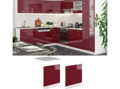 Vicco Frontblende R-Line Bordeaux Hochglanz/Weiß 60 cm ohne Arbeitsplatte