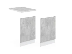 Vicco Frontblende R-Line Geschirrspüler Fronttür Beton/Weiß 45 cm ohne Arbeitsplatte