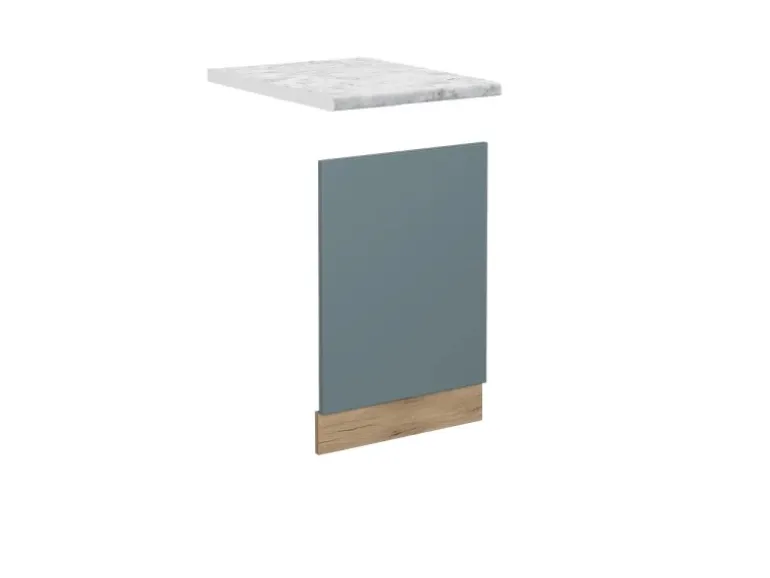 Vicco Frontblende R-Line Geschirrspüler Fronttür Blau-Grau/Goldkraft Eiche AP Marmor