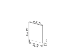Vicco Frontblende R-Line Geschirrspüler Fronttür Blau-Grau/Goldkraft Eiche AP Marmor
