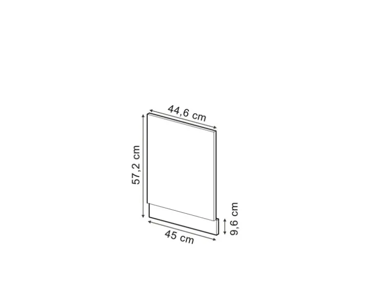 Vicco Frontblende R-Line Geschirrspüler Fronttür Blau-Grau/Goldkraft Eiche AP Marmor