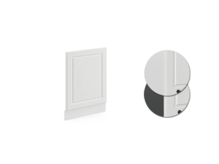 Vicco Frontblende R-Line Geschirrspüler Fronttür Weiß Landhaus/Weiß 45 cm ohne Arbeitsplatte