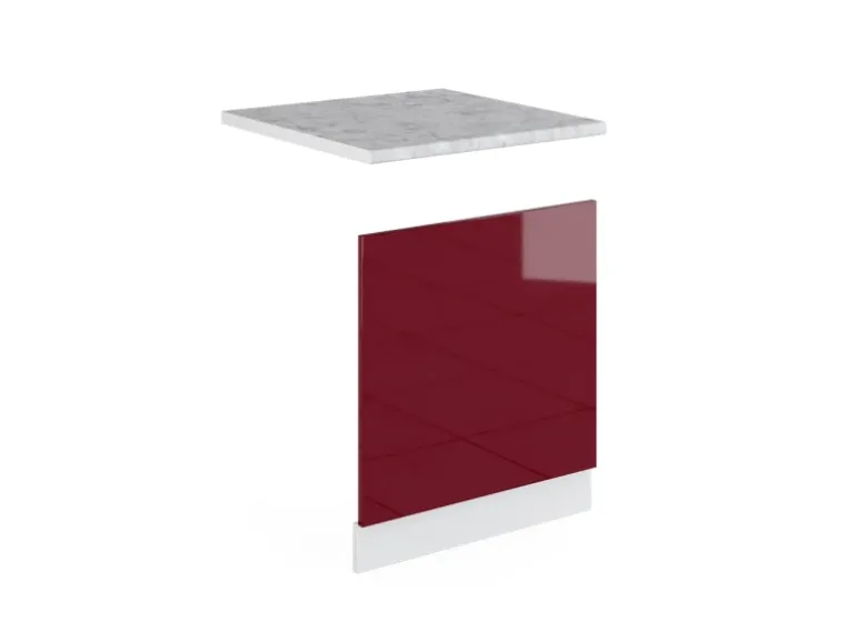 Vicco Frontblende R-Line Geschirrspüler Fronttür Rot/Weiß 60 cm ohne Arbeitsplatte