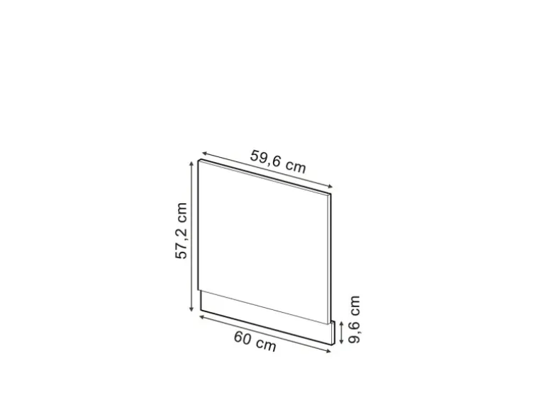 Vicco Frontblende R-Line Geschirrspüler Fronttür Rot/Weiß 60 cm ohne Arbeitsplatte