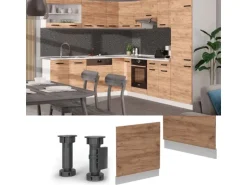 Vicco Frontblende R-Line Geschirrspüler Fronttür Goldkraft Eiche 60 cm ohne Arbeitsplatte