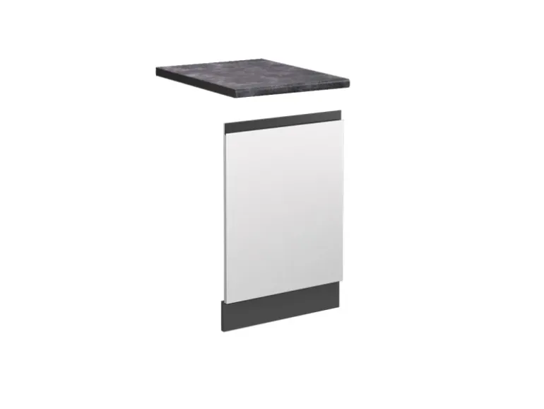 Vicco Frontblende R-Line Geschirrspüler Fronttür Weiß/Anthrazit 45 cm AP Anthrazit