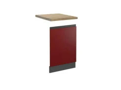 Vicco Frontblende R-Line Geschirrspüler Fronttür Rot/Anthrazit 45 cm AP Eiche