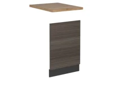 Vicco Frontblende R-Line Geschirrspüler Fronttür Edelgrau 45 cm AP Eiche